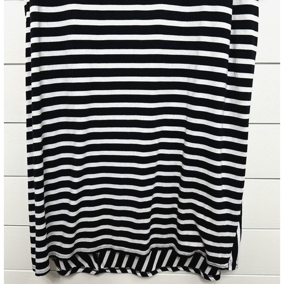 Lane Bryant Striped Side-Knot Midi Dress Womens 22/24 V-Neck Stretch 3/4 Sleeve - Picture 8 of 14